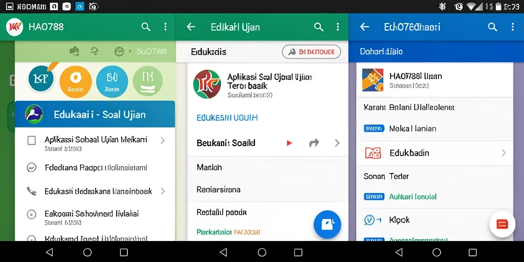 Antarmuka HAO788 yang ramah pengguna dengan fitur Soal Ujian.