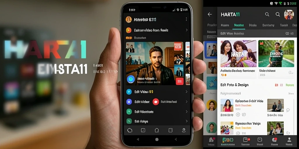 Screenshot antarmuka HARTA11 menampilkan alat pengeditan video yang user-friendly.