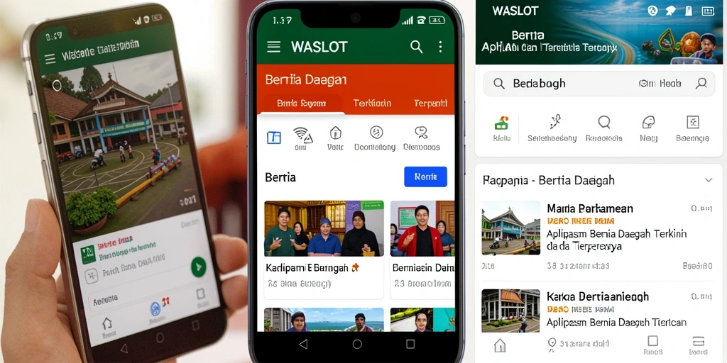 Tampilan antarmuka aplikasi WASLOT untuk berita daerah yang informatif.